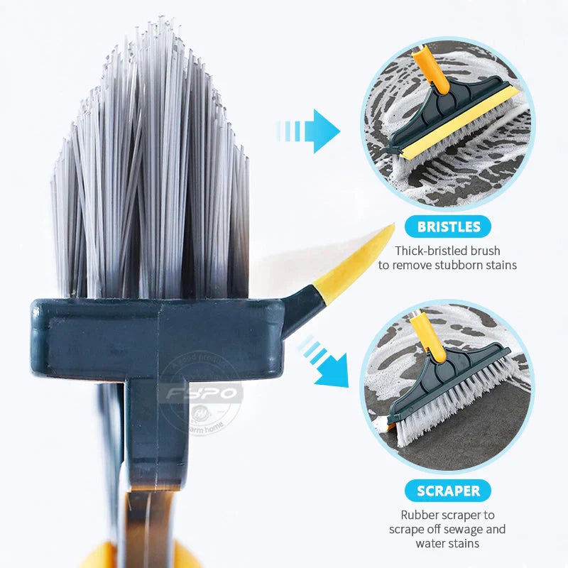 Ultimate Floor Scrub Brush™ 2-in-1 borstel en waterschraper