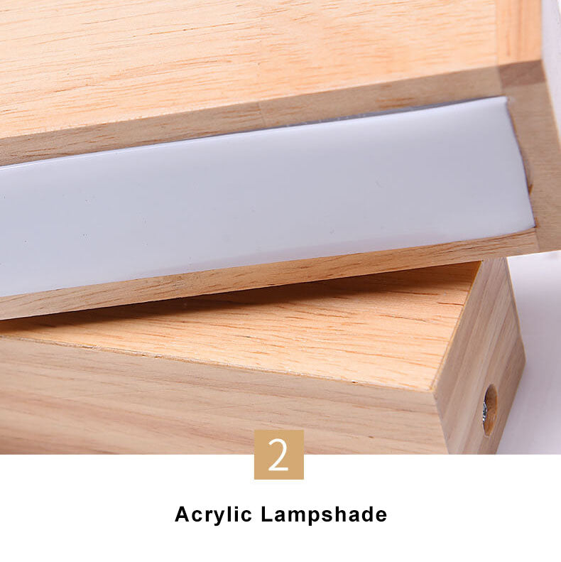 EcoWood - Moderne draaibare LED-wandlamp