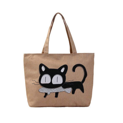 Canvas Tas Met Cartoonkat