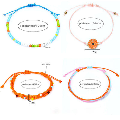 Zonnebloem Gevlochten Armbandenset