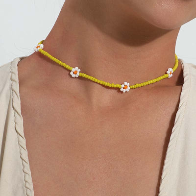 Boheemse Ketting Met Bloemenkralen