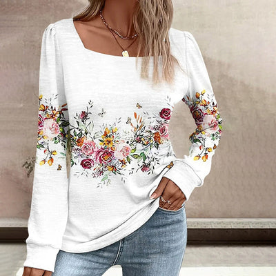 Elegante Blouse Met Bloemenprint