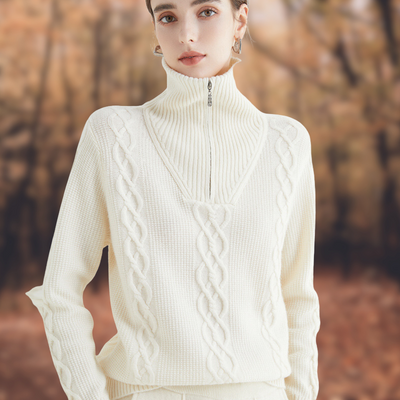 Léa Blanchet® | Turtle-Neck Trui met rits