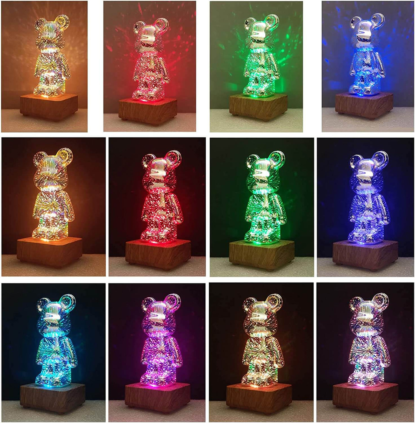 3D Vuurwerkbeer Lamp