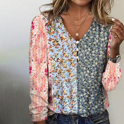 Causal Bloemenblouse