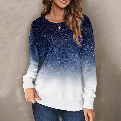 Casual Sweatshirt Met Gradiëntprint