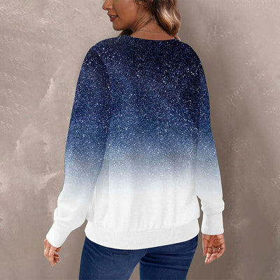 Casual Sweatshirt Met Gradiëntprint