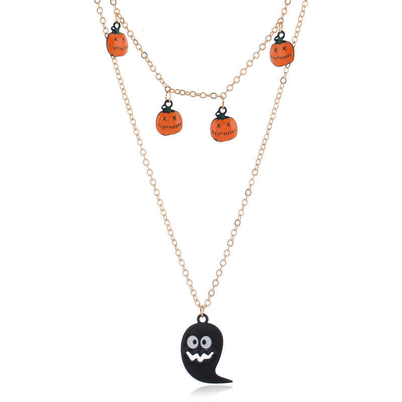 Halloween Pompoen Hanger Ketting