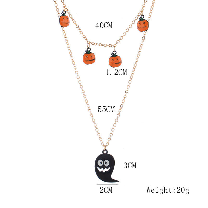 Halloween Pompoen Hanger Ketting