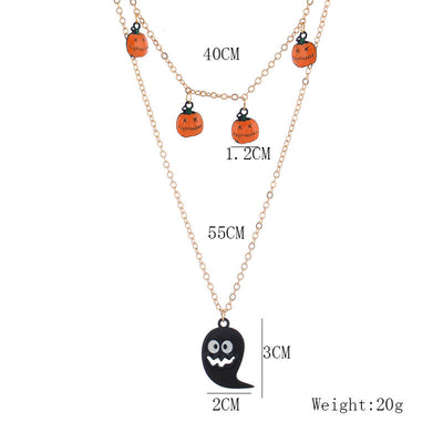 Halloween Pompoen Hanger Ketting