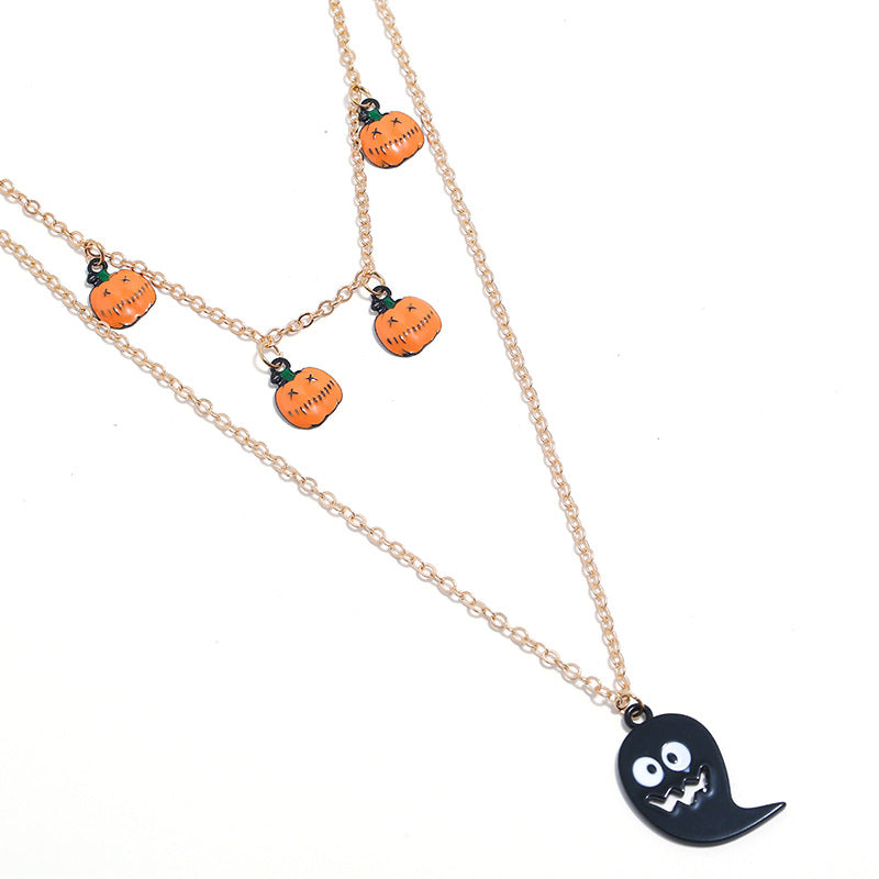 Halloween Pompoen Hanger Ketting