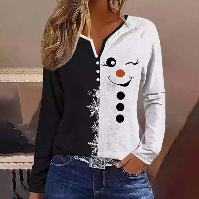 Kerstblouse Met Kleurvlakken