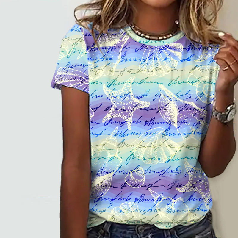 T-Shirt Met Print In Strandstijl