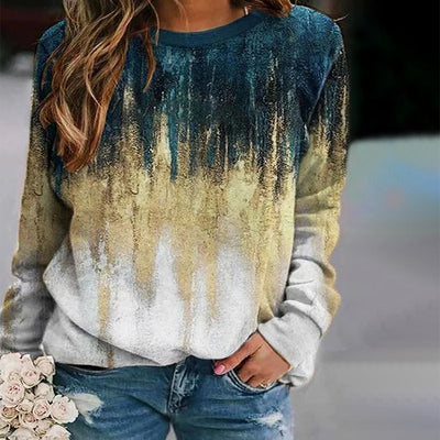 Casual Sweatshirt Met Kleurverloop