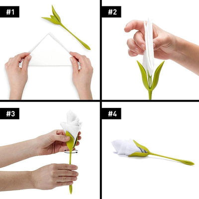 2+2 GRATIS | Flora™ - Tissue papier bloem gevouwen servethouder [Laatste dag korting]