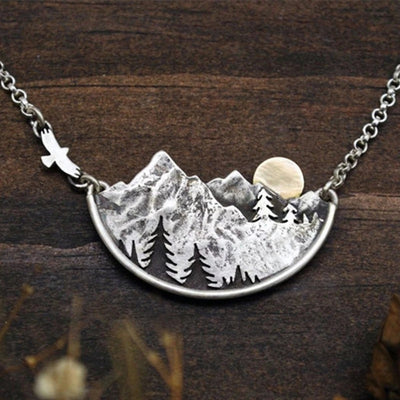 Etnische Ketting Met Zonsopgang Hanger