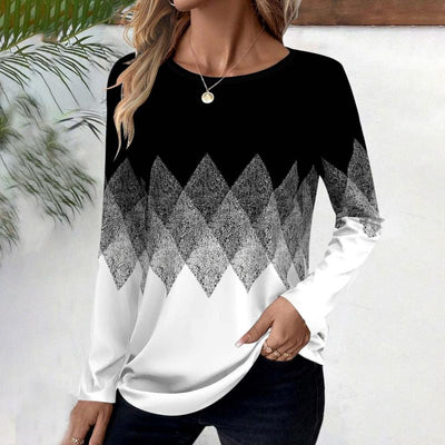 Casual T-Shirt Met Geometrische Print