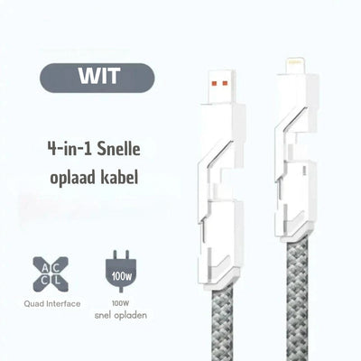 4-in-1 Multi-Kabel | Anti-Wirwar Oplaadkabel