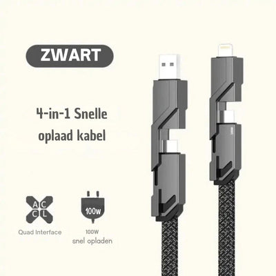 4-in-1 Multi-Kabel | Anti-Wirwar Oplaadkabel