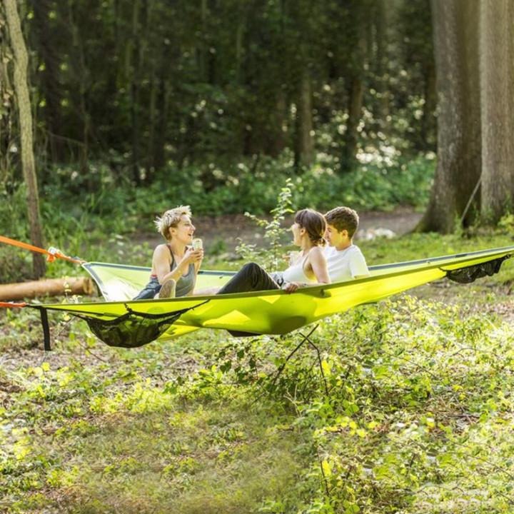 SkyHaven™ - Draagbare driehoekige hangmat voor meerdere personen