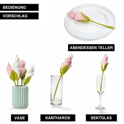 2+2 GRATIS | Flora™ - Tissue papier bloem gevouwen servethouder [Laatste dag korting]