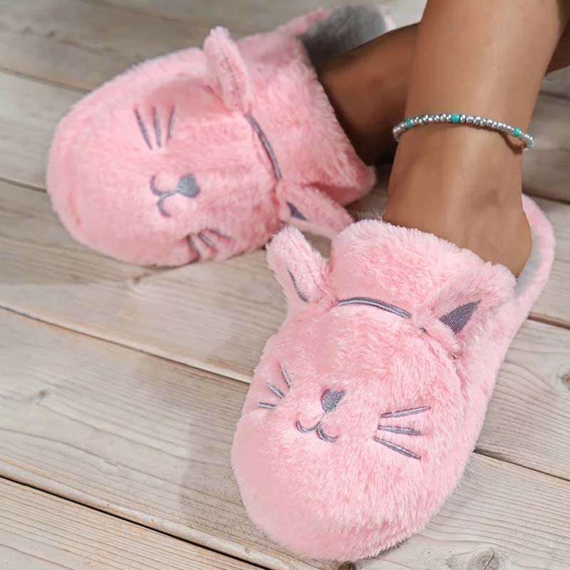 Cartoon Kat Pluche Pantoffels