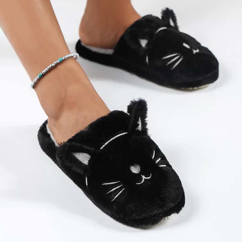 Cartoon Kat Pluche Pantoffels