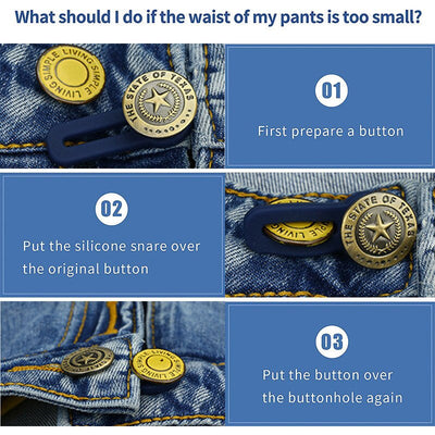 5+5 GRATIS | Jeans Buttons™ - Geef te strakke broeken een tweede kans!