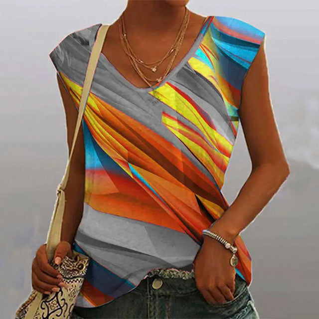 Frisse Tanktop Met Abstract Patroon