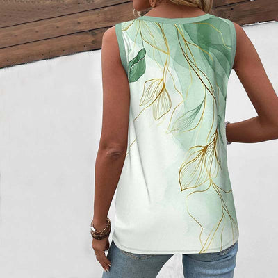 Tanktop Met Gradiëntbladprint