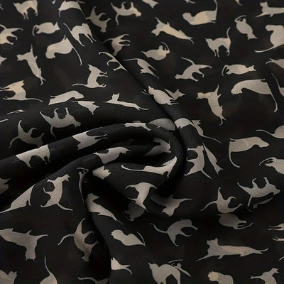 Casual Sjaal Met Kattenprint