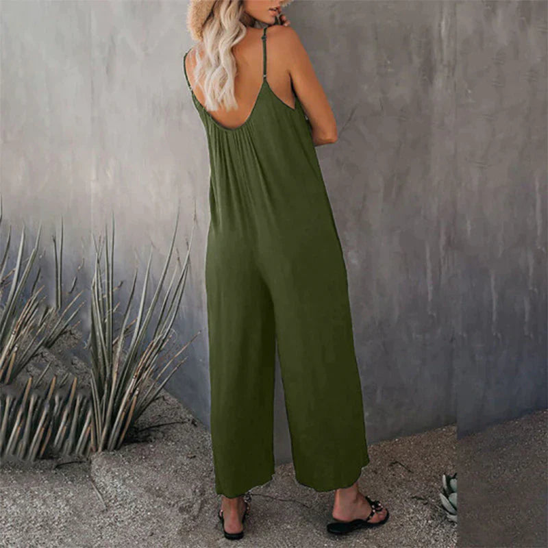 Losse jumpsuit met mouwloze bandjes