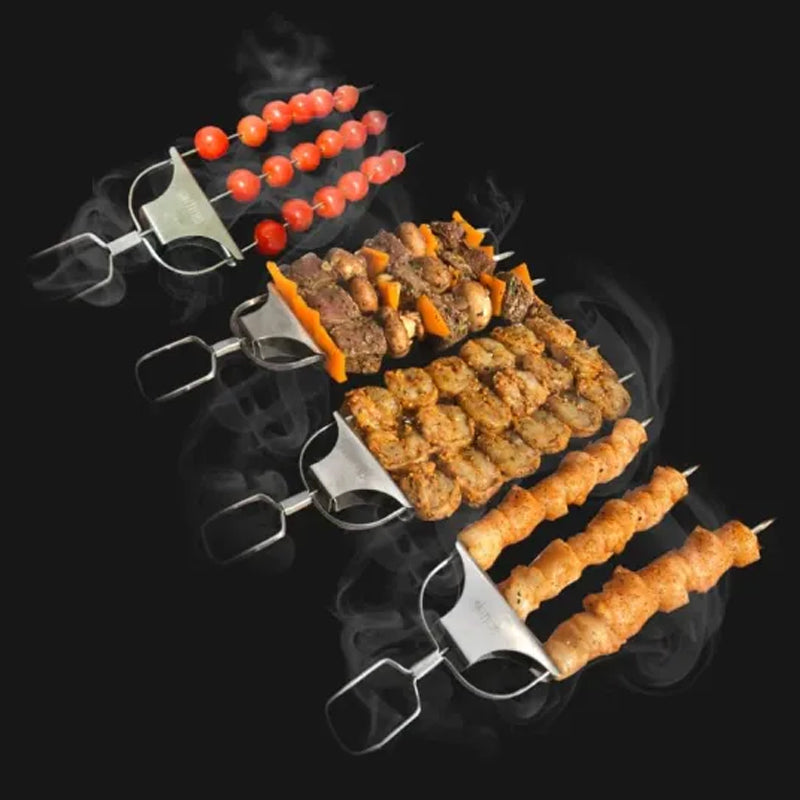 1+1 GRATIS | GrillSkewer™ - Halfautomatische roestvrijstalen barbecuevork [Laatste dag korting]