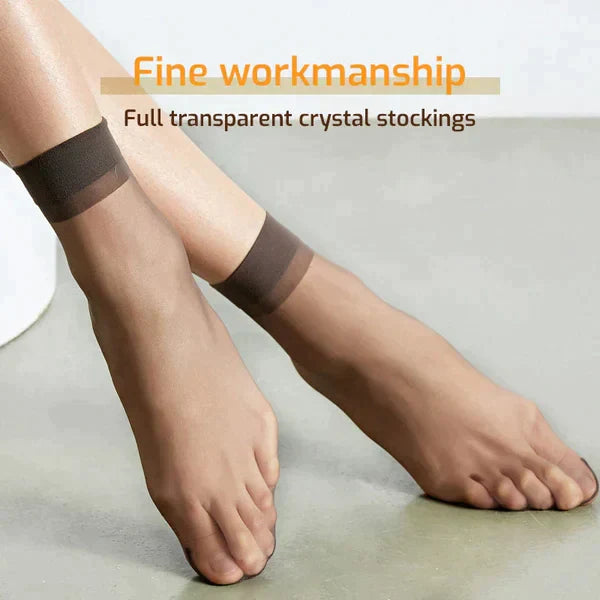 5+5 GRATIS CrystalSocks™ - Onzichtbare, anti-slip Crystal Silk sokken