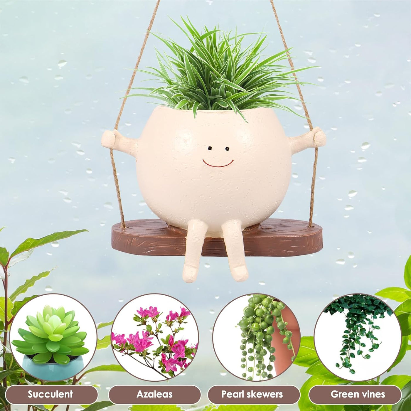 SwingingPot™ - Swinging face planters - Hangende pot [Laatste dag korting]