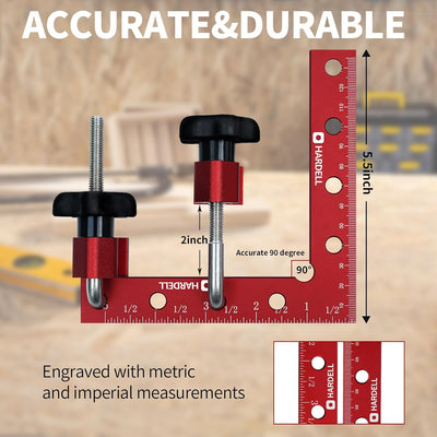 PrecisionClamp2.0™ - Houtbewerking - 90 graden haakse klemmen van aluminiumlegering