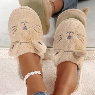 Cartoon Kat Pluche Pantoffels