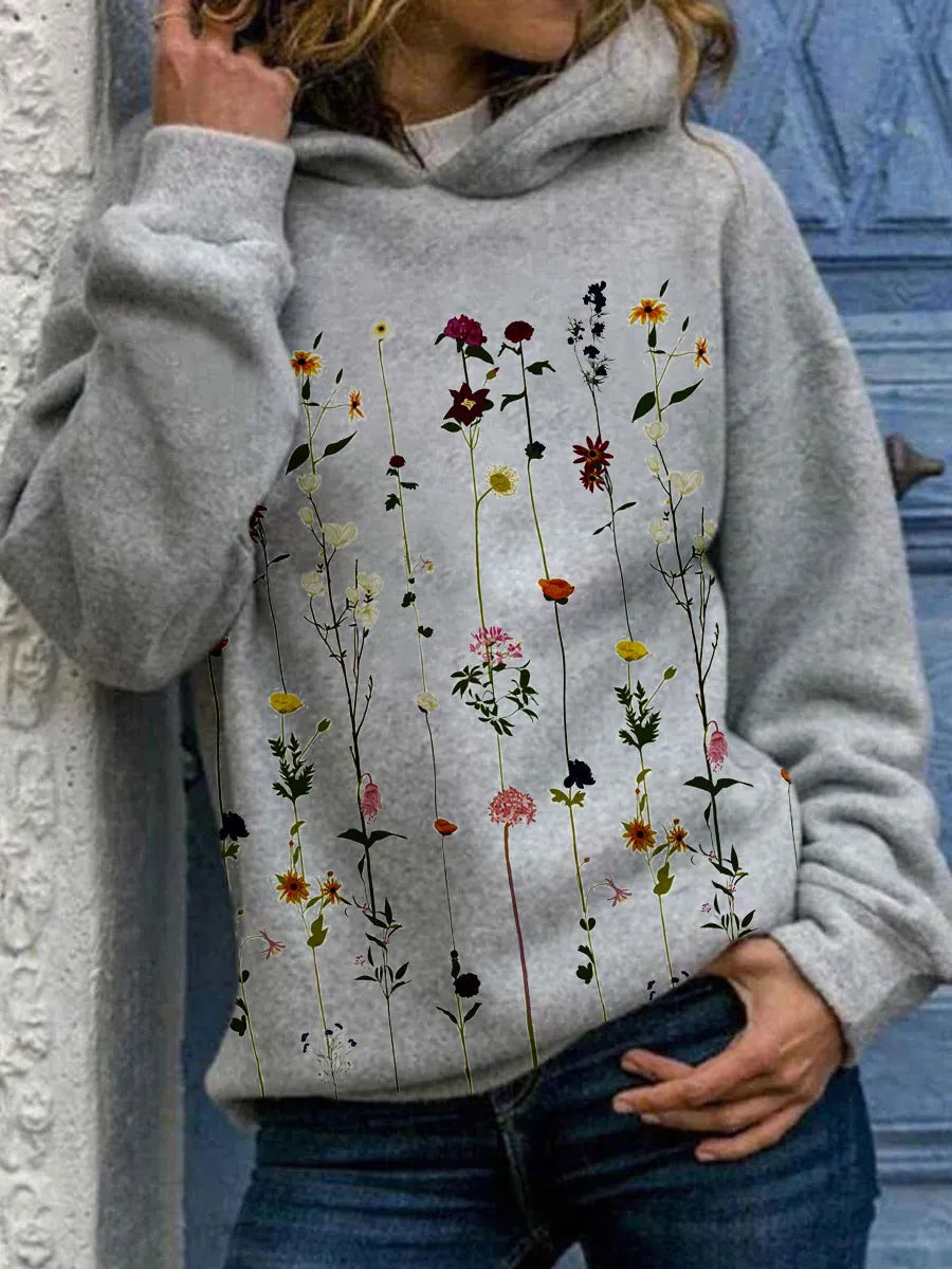 Camilla™  - Hoodie met Bloemenprint