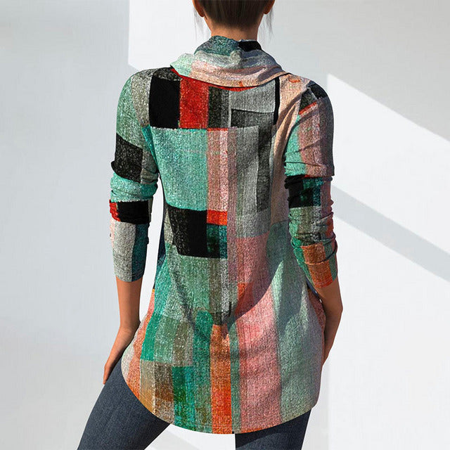 Kleurrijke Blouse Met Geometrische Print