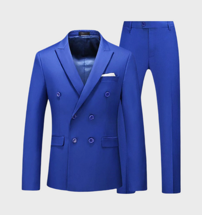 Aldrich - 2-delige formele herenblazer met dubbele borst en zakken in combinatie met een formele broek