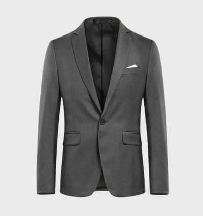 Antonio - 3-delige herenblazer met revers en enkele borst in combinatie met een broek met