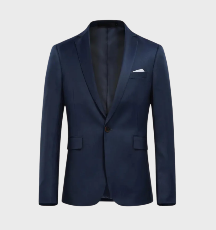 Antonio - 3-delige herenblazer met revers en enkele borst in combinatie met een broek met