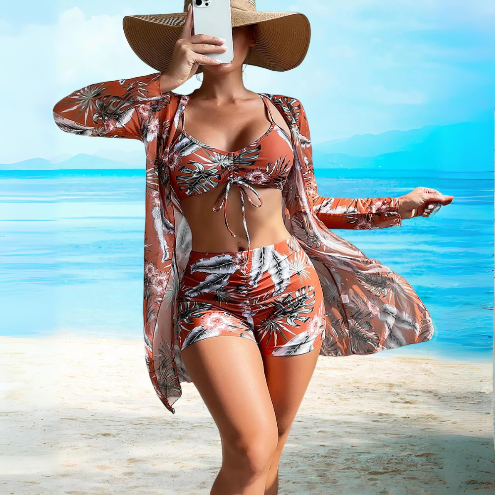 Cleo - Bikiniset met Hoge Taille en Cover-Up