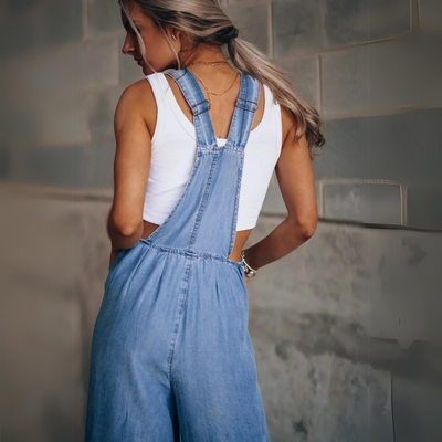 Ambre - Elegante Verstelbare Denim Jumpsuit