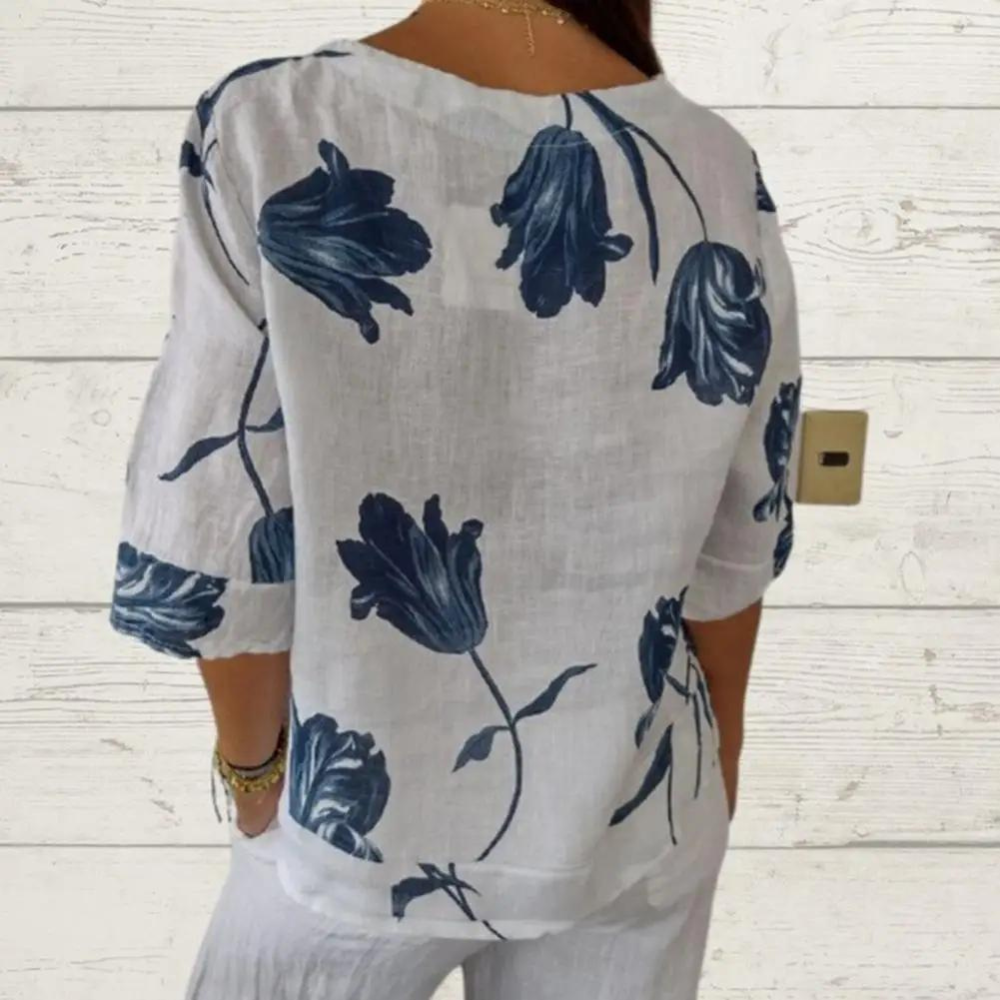 Fiona - Elegante V-hals Shirt Voor Dames