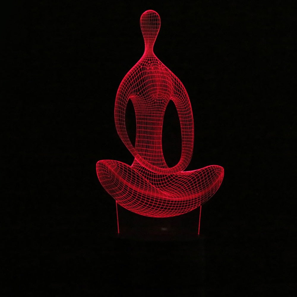 Yoga Meditation 3D LED Lamp