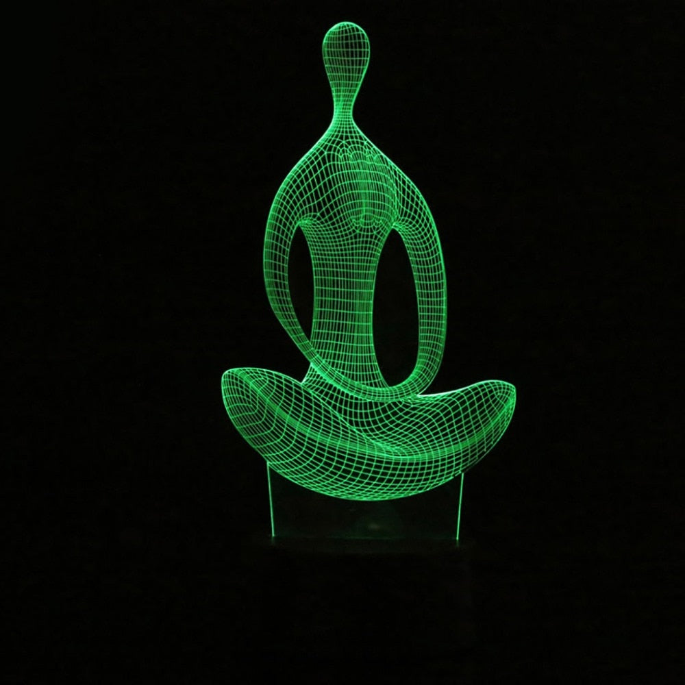 Yoga Meditation 3D LED Lamp