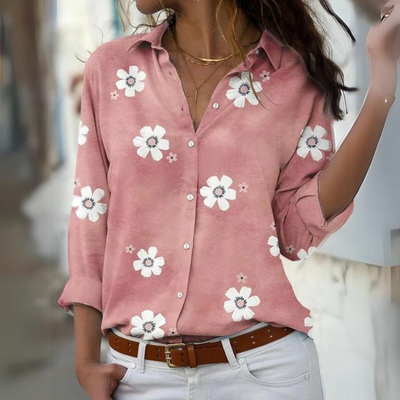 Inès - Elegante Dames Bloemen Blouse