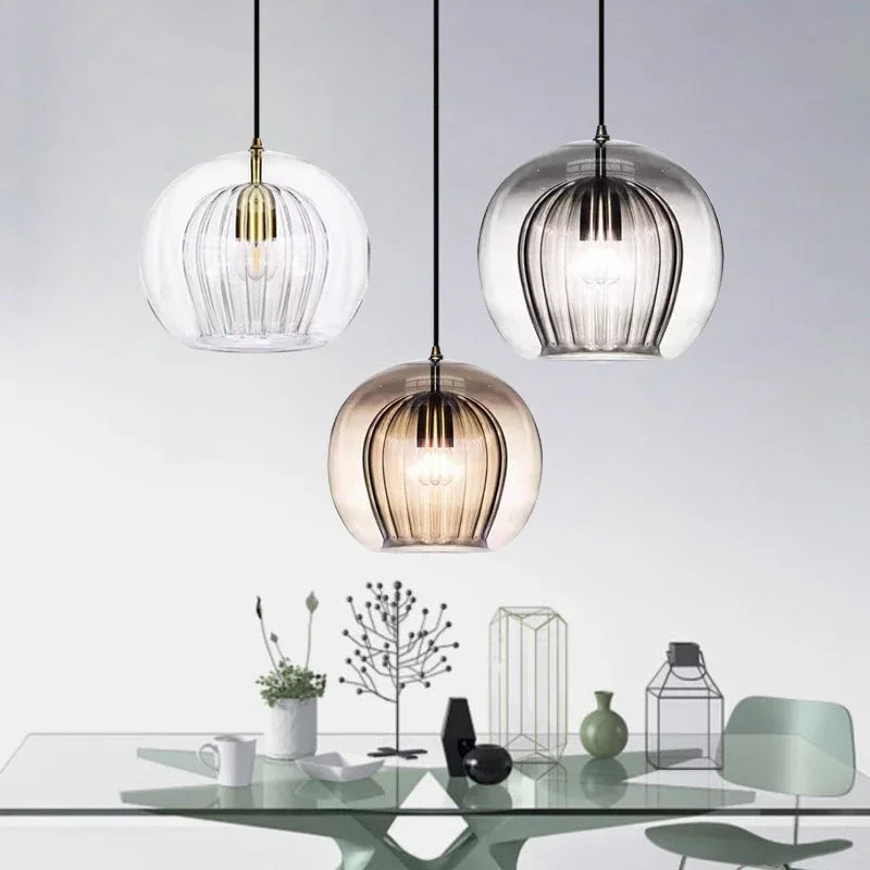 TimberGlow - Moderne glazen hanglamp