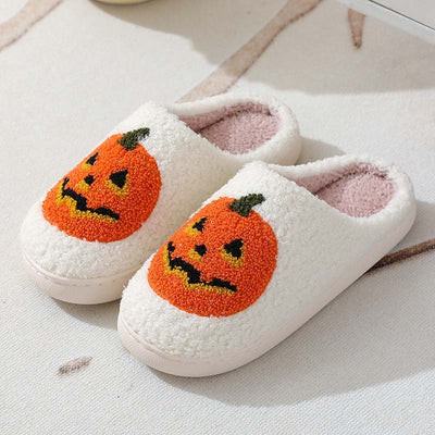 Halloween Pluche Pompoenpantoffels